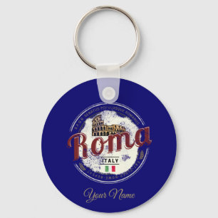 Porte-clés Rome Italie Retro Colisée Vintage