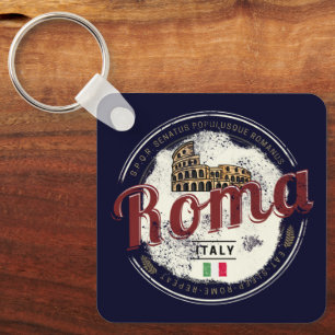 Porte-clés Rome Italie Retro Colisée Vintage