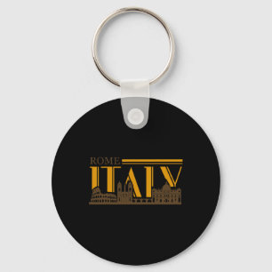Porte-clés Rome Italie Vintage Rétro Roma Italien Vacances Gi