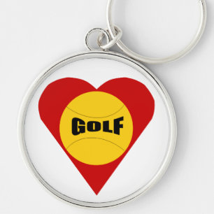 Porte-clés rond Premium AMOUR GOLF