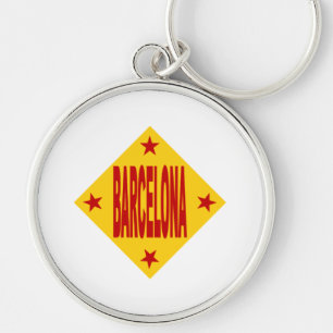 Porte-clés rond Premium BARCELONA Keychain