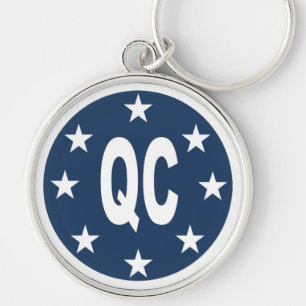 Porte-clés rond Premium DESIGN QUEBEC Keychain