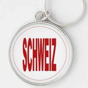 Porte-clés rond Premium SCHWEIZ Keychain