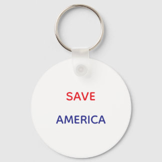 Porte-clés rond SAVE AMERICA