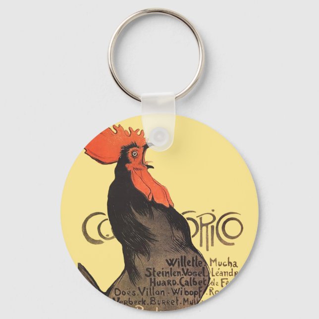 Porte-clés Rooster Steinlen Cocorico (Recto)