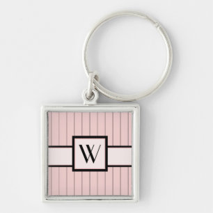 Porte-clés Rose avec Porte - clé à rayures noires