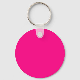 Porte-clés Rose chaud et personnalisable