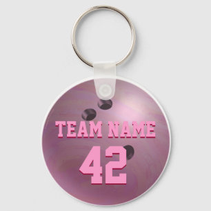 Porte-clés Rose de boule de bowling