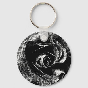 PORTE-CLÉS ROSE DE NOIR