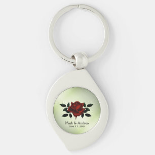 Porte-clés Rose de sang Goth Soirée de mariage Cadeau Vert