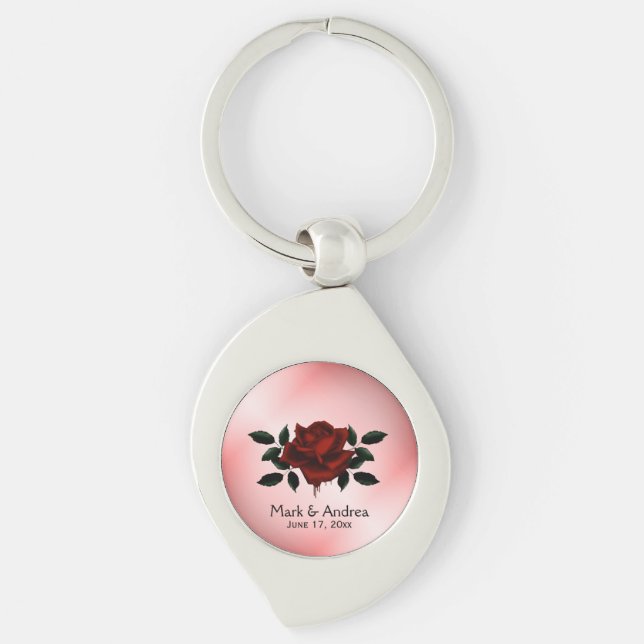 Porte-clés Rose de sang Goth Wedding Party GIft (Devant)