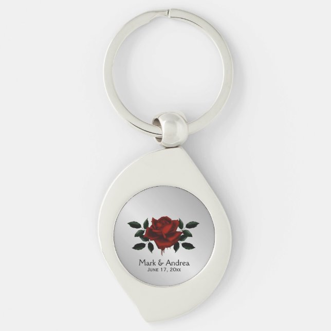 Porte-clés Rose de sang Goth Wedding Party GIft (Devant)
