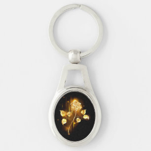 Porte-clés Rose d'or ( rose d'or )