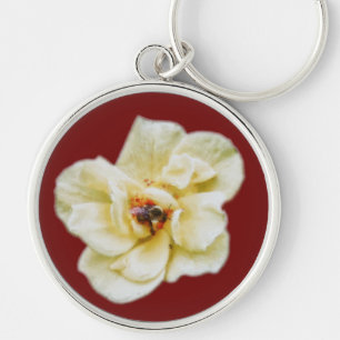 Porte-clés Rose et abeille