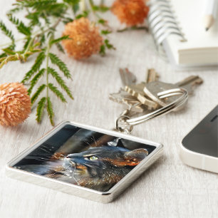 Porte-clés Rose et lumière magique