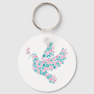 Porte-clés Rose et Turquoise DOVE