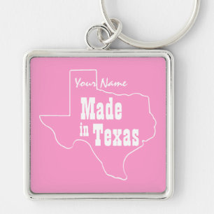 Porte-clés Rose fait dans le porte - clé du Texas