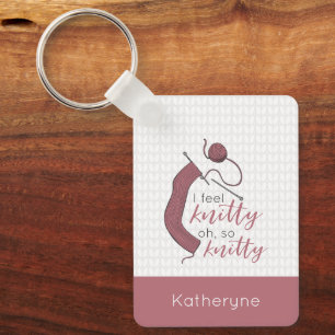 Porte-clés Rose Gold Je Me Sens Knitty, Oh So Knitty Porte - 