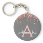 Rose Gold Pailleté Gris Charbon Monogramme