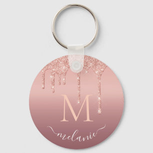 Porte-clés Rose Gold Parties scintillant Porte - clé Personna