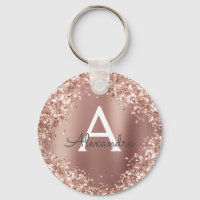 Rose Gold Poudrée Pailleté Monogramme