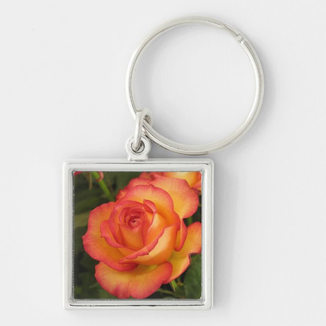 Porte-clés Rose orange (Devant)