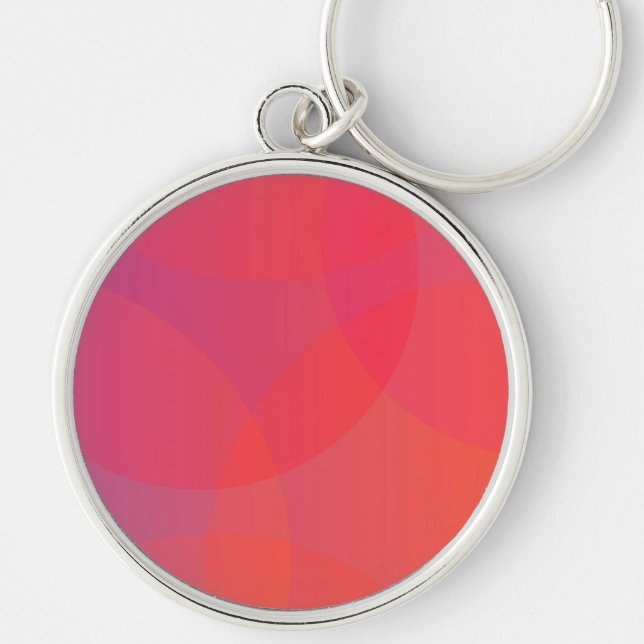 Porte-clés rose, orange, moderne, simple, cool, art tendance (Devant)
