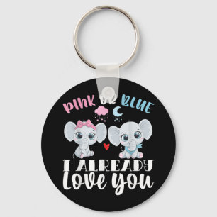 Porte-clés Rose Ou Bleu Je T'Aime Déjà Genre Révéler Bébé