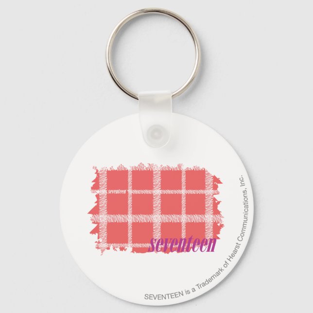 Porte-clés Rose plaid 2 (Recto)