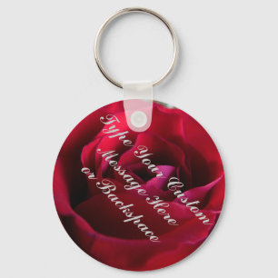Porte-clés Rose Porte - clés Personnalisé Rose rouge Porte - 