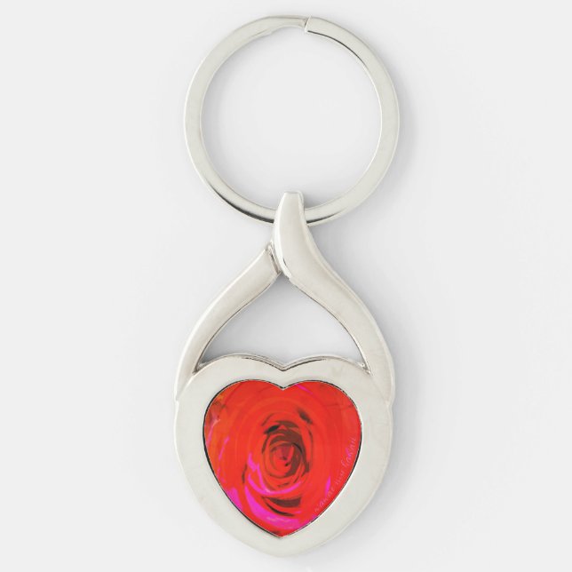 Porte-clés Rose Red 1974, Porte - clé métallique (Devant)