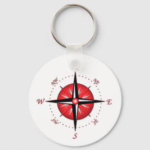Porte-clés Rose Red Compass