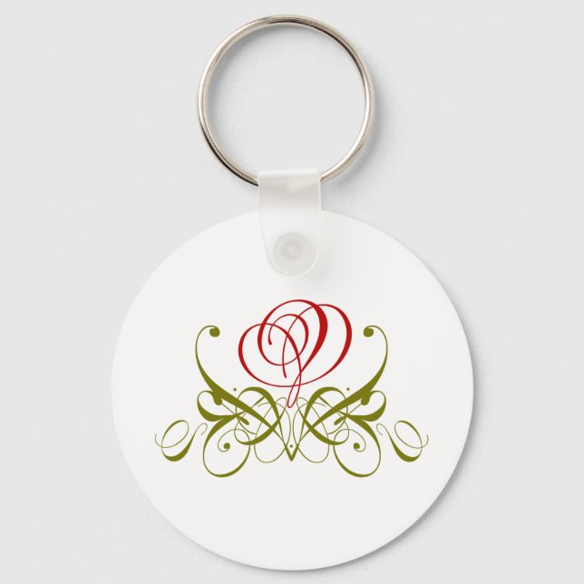 Porte-clés Rose rouge (Recto)