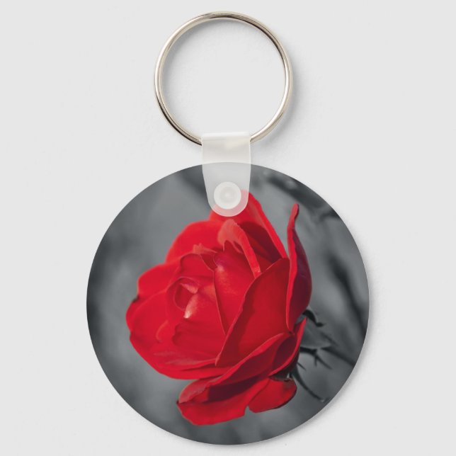 Porte-clés Rose Rouge (Recto)