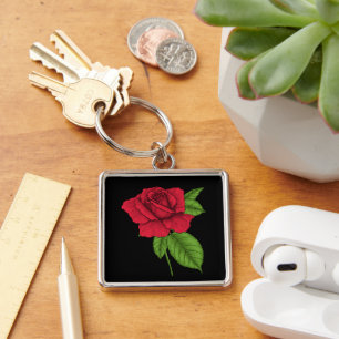 Porte-clés Rose rouge 2