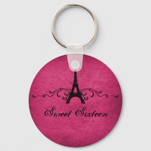 Porte-clés Rose Vintage Français Plourish Sweet 16 Porte - cl
