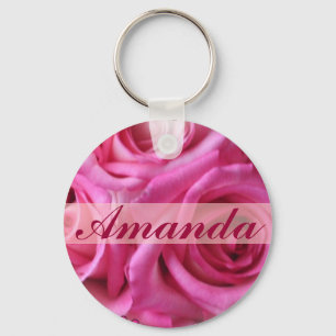 Porte-clés Roses assez roses nom, porte - clé de coutume