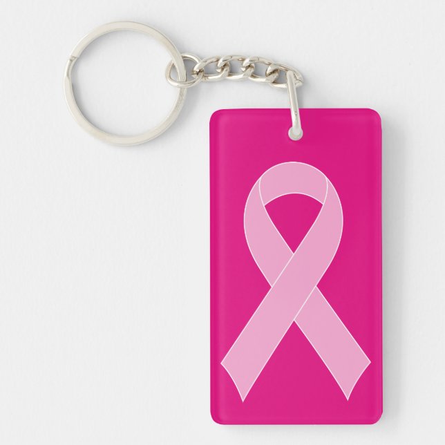 Porte - clés roses de conscience de cancer du sein (Devant)
