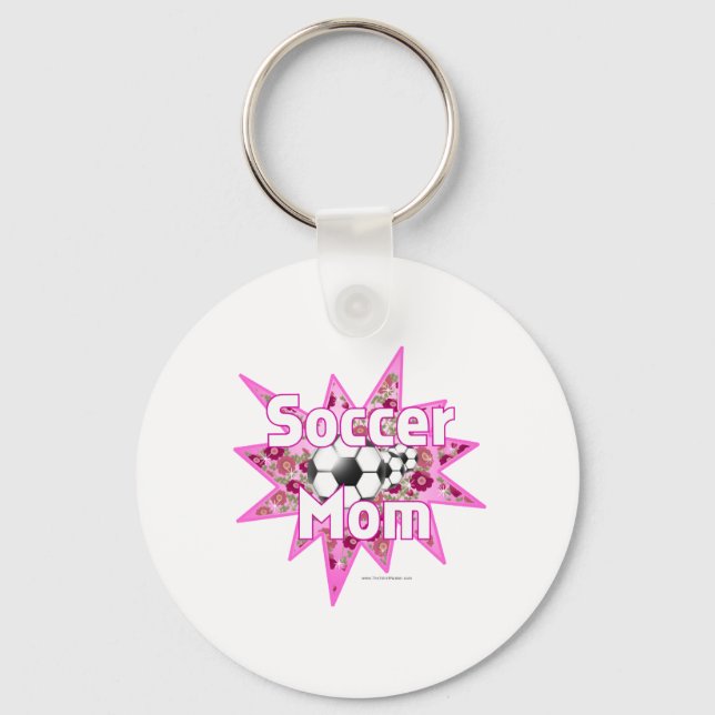 Porte-clés Roses de maman de football (Recto)