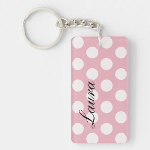 Porte - clés roses de monogramme