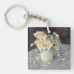 Porte-clés Roses jaunes dans un vase de Caillebott Impression