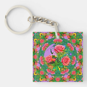 Porte-clés Roses roses