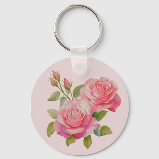 Porte-clés Roses roses (Recto)