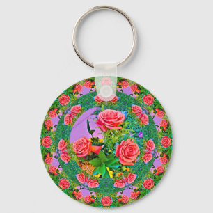 Porte-clés Roses roses