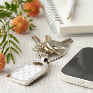 Porte-clés Roses Rouges, Motif De Roses, Fleurs