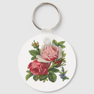 PORTE-CLÉS ROSES VINTAGES