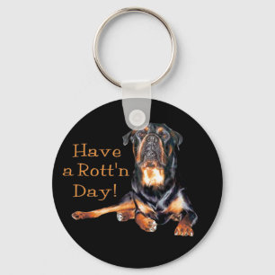 Porte-clés Rottweiler A Un Jour Rotatif