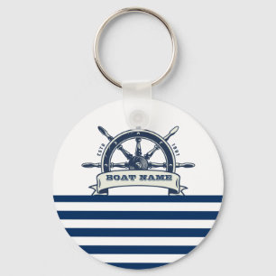 Porte-clés Roue nautique, Bleu Bleu Bleu Blancs