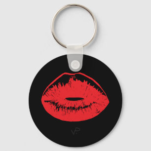 Porte-clés rouge de baiser