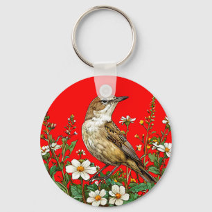 Porte-clés roussserolle effarvatte oiseau